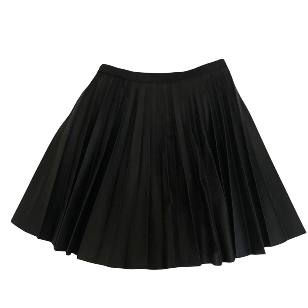 FAUX Leather Pleated Skirt
